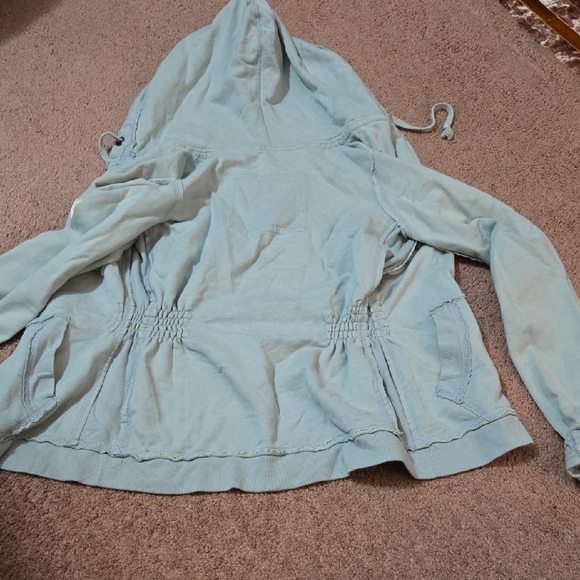 BCBGeneration Women's Light Blue Zip-Up Hoodie - Picture 3 of 3